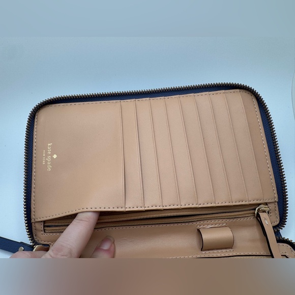 Kate Spade New York Blue/Purple Leather Clutch/Wallet Organizer - Picture 6 of 10